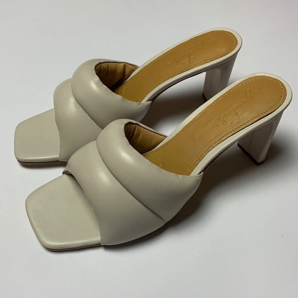 Nude Slip on Heels Sandals Signature by Journee Collection Size 11